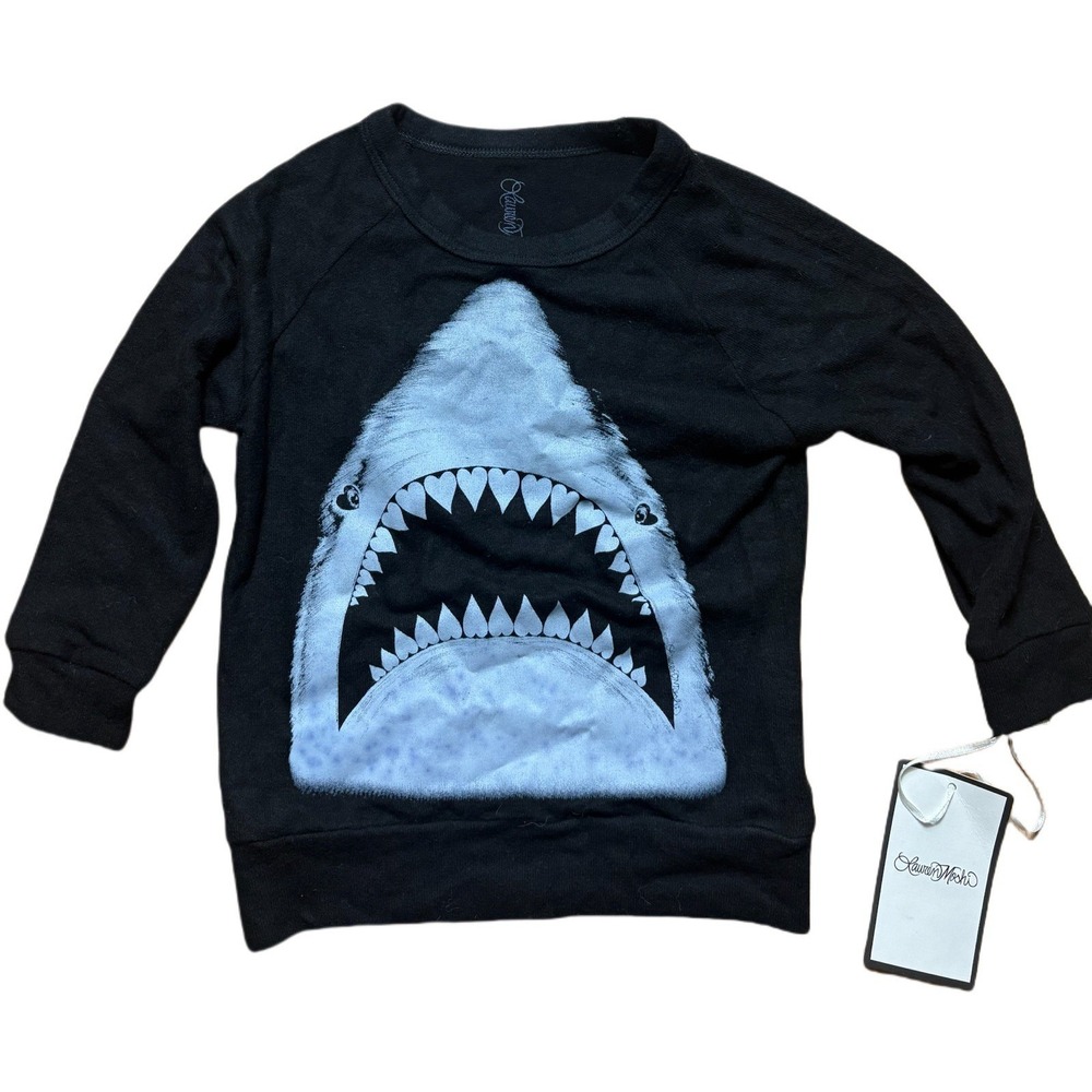 Lauren Moshi Little Kids Black Shark Malibu Long Sleeve Shirt NWT size 4